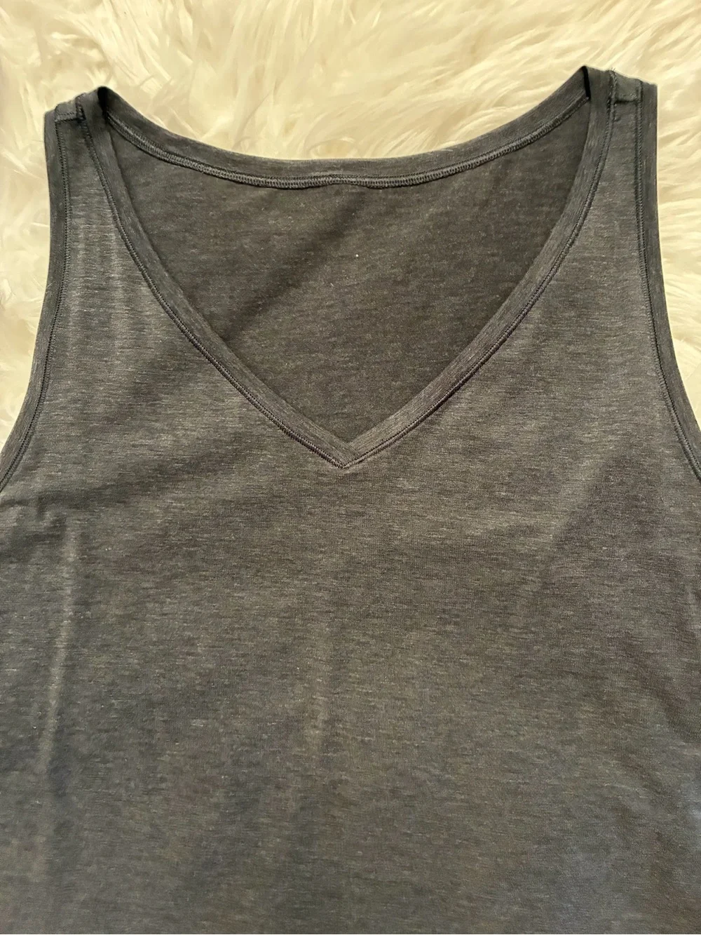 Lululemon Watch Me Flip Tank Heathered Black Gray Sz 8 Style #W1ASFS Layering